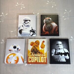 Star Wars Decor Stormtrooper Canvas Art Picture Frame Set of Five Lucasfilm